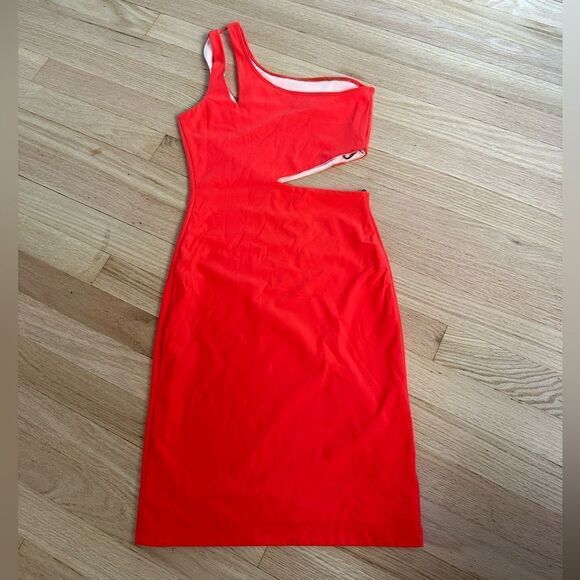 Boulee Ciara red dress mini short one shoulder cut out size 2 - Picture 2 of 5